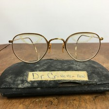 Vintage 30s 40s B L 12K GF Eyeglasses Glasses Frames Gold Round Antique Spectica