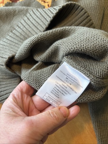 155 Ralph Lauren CORGI Dog Intarsia Knit Sweater Jumper taupe L runs small NEW - Picture 6 of 8