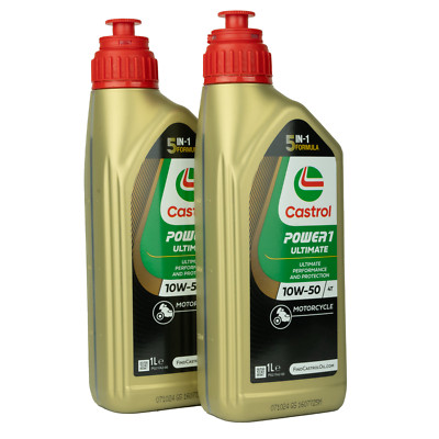 Castrol Power 1 Racing 10W-50 Motorrad 4T Motoröl 2x1L Ultimate Power1