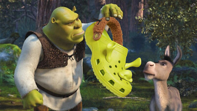 Crocs Classic Dream Works Shrek Clog Juniors Kid's Shoe Lime Green 209378-3TX