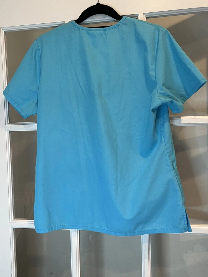 Blusa esfoliante SB Scrubs tamanho pequeno com acabamento branco - Imagem 2 de 4