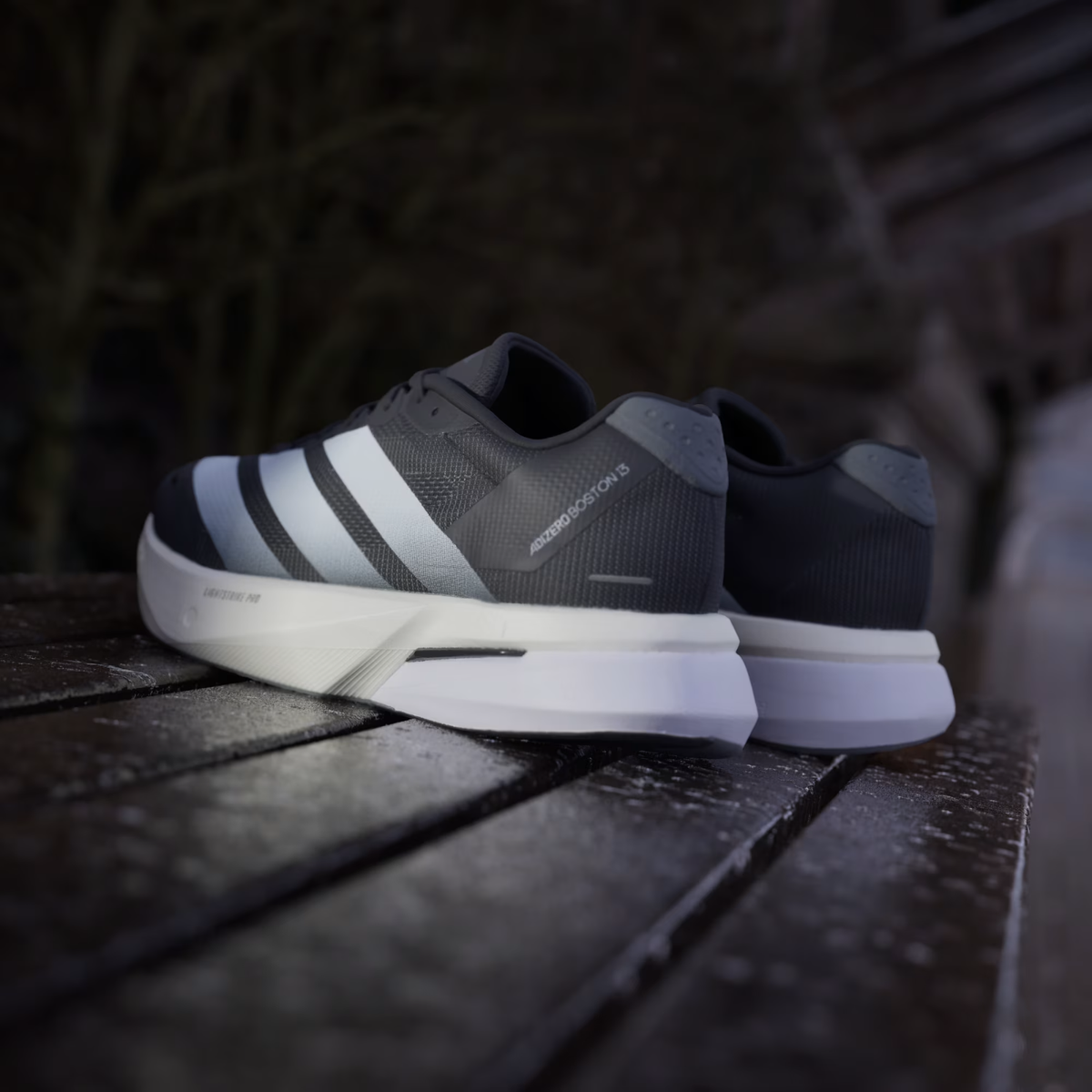 Adizero Boston 13 Men's Shoes in Black / Cloud White / Grey