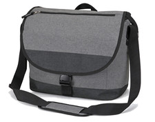 Laptop Tablet Utility Messenger Bag Heather Grey Modern Shoulder Crossbody