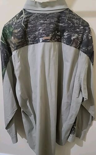 Mossy Oak Men's XL Beige Camo Heavy Open Range Hunting Shirt, Durable Outdoor - Picture 2 of 9