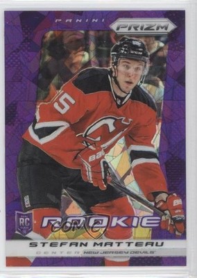 2013-14 Panini Prizm Purple Cracked Ice Prizm Stefan Matteau #261 Rookie RC 0f2