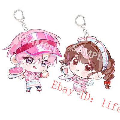 2Pcs/set Tamon's B-Side Fukuhara Tamon Kinoshita Utage Acrylic Keychain Pendant