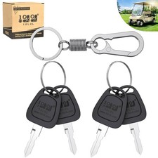 4 Pack Golf Cart Keys for Club Car DS 1982-up, Precedent Black
