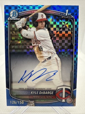 2025 Bowman Chrome Prospect Autographs Kyle DeBarge #CPA-KD Blue Xfractor /150
