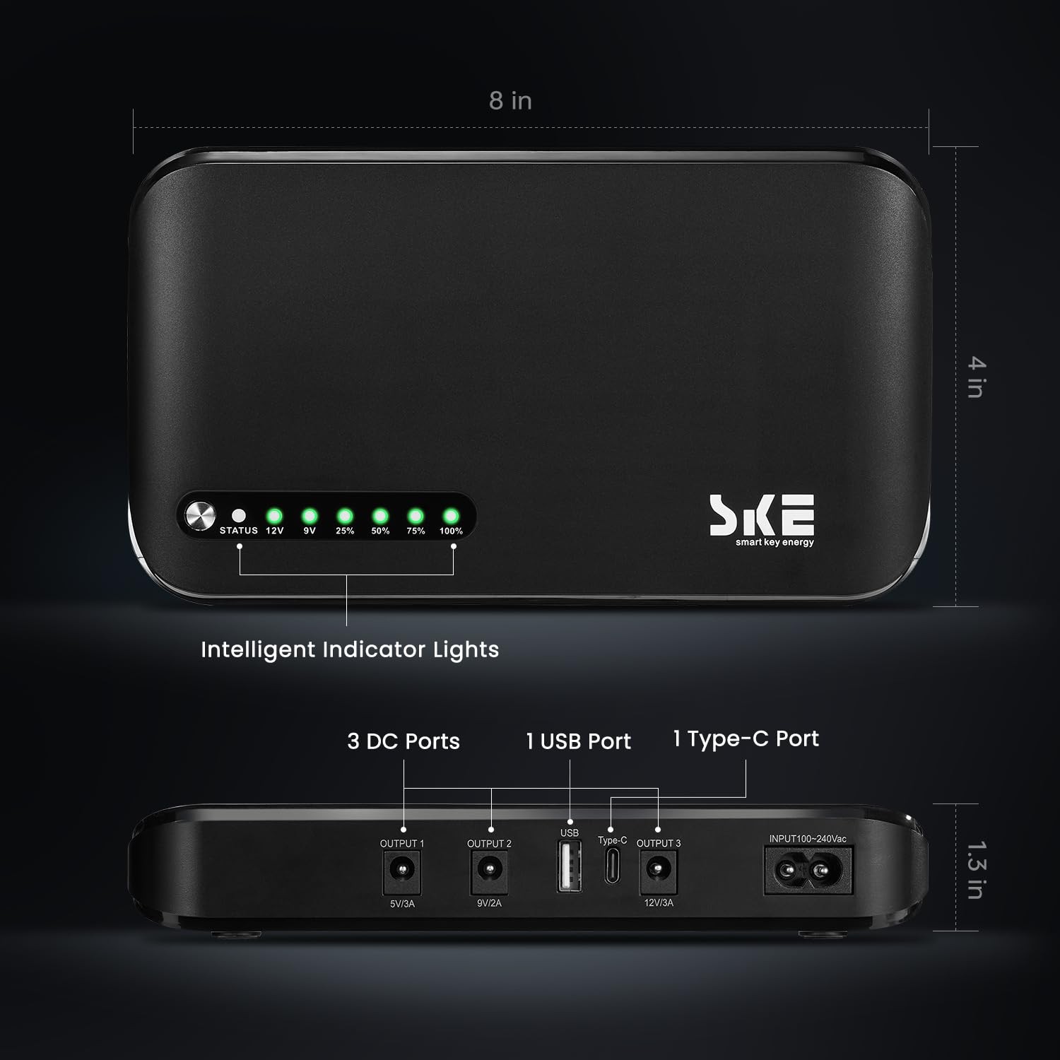 Mini UPS DC 20000mAh Battery Backup & Surge Protector Uninterruptible Power S...