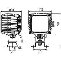 Hella 1GA996192-081 LED Arbeitsscheinwerfer 12/24V 43W 5700K 3000Lm IP6K9K/IP6K7