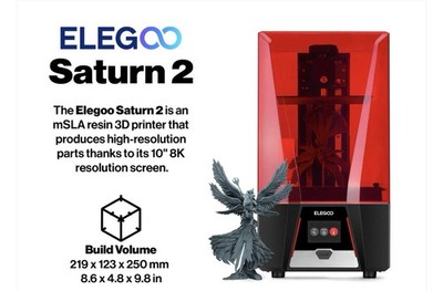 ELEGOO Saturn 2 MSLA Resin 3D Printer 10'' 8K Mono LCD - NEW | eBay