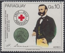 Paraguay A- 988 1985 Henri Dunant Founder of The Cruz Red MNH
