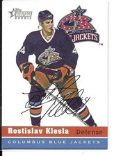 2000-01 Topps Heritage Rookie Rostislav Klesla Rookie Card RC /1955 #76. rookie card picture