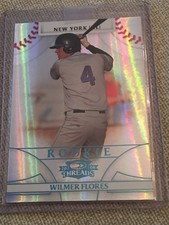WILMER FLORES 2008 Donruss Threads Gold Refractor Rookie RC #13/25 METS GIANTS