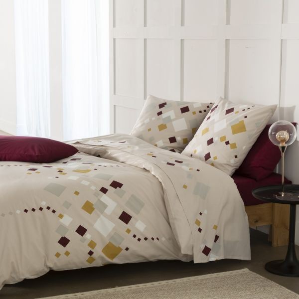 Parure de lit housse de couette Tigy Bo en coton respirant, idéale pour une chambre parentale cocooning