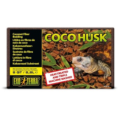 Exo Terra Coco Husk Brick 8 QT Natural Terrarium Substrate for Reptiles