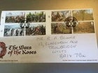 GB STAMPS BADLY ADDRESSED FINE USED FIRST DAY COVER 2021 WARS OF THE ROSES