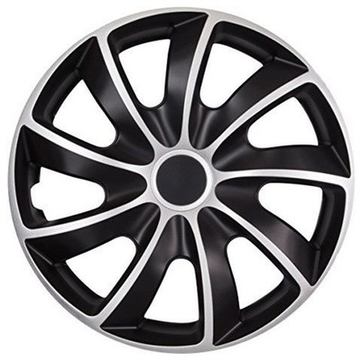 4x Radkappen Auto Felgen ABS Kunststoff 16 Zoll NRM QUAD BICOLOR silber schwarz