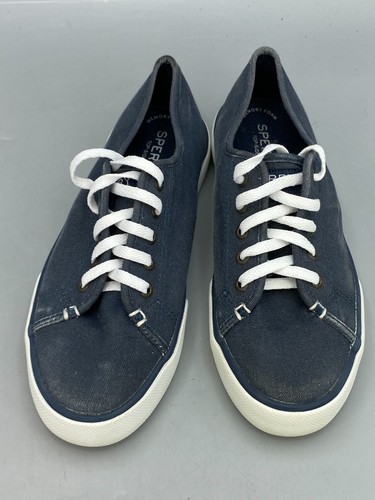 Sperry Pier View Womens Relaxed Sneaker 6.5M Blue Flat Heel Lace Up STS95129 - Picture 3 of 9