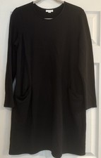 Pure Jill J Jill Dress Sz S Black Modal Stretch Lagenlook Teacher Casual Comfy
