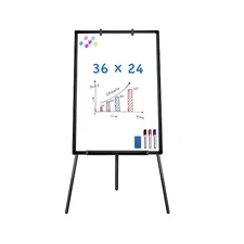 Whiteboard Magnetic Portable Dry Erase 36x24 Tripod Height Adjustable Flipchart