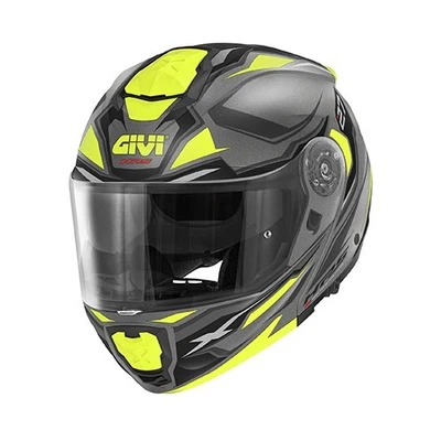 Casque Moto Modulable Givi X27 E2206 Mat Titanium Noir Jaune Taille - Photo 1/2