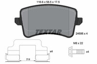 1X Textar 2460601 Bremsbelagsatz Scheibenbremse FüR Audi