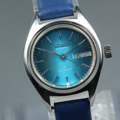 CITIZEN 4-700163 Cal.7000 Day/Date Blue Dial Auto 24mm Ladies Watch