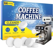 Coffee Maker Cleaner Descaler Tablets, 24 Counts Machine Cleaning Tabs, Works
