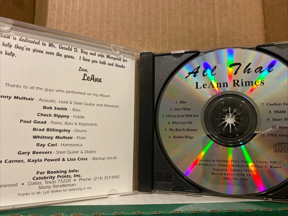 CD LeAnn Rimes All That 1994 11 Country Music Songs 11-Year-Old LeAnn Rimes RARE - Image 3 of 3