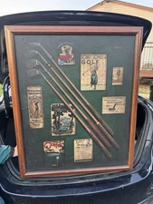 Huntington Signed Oil Painting – Facsimile Realism Golf Folk Art Painting