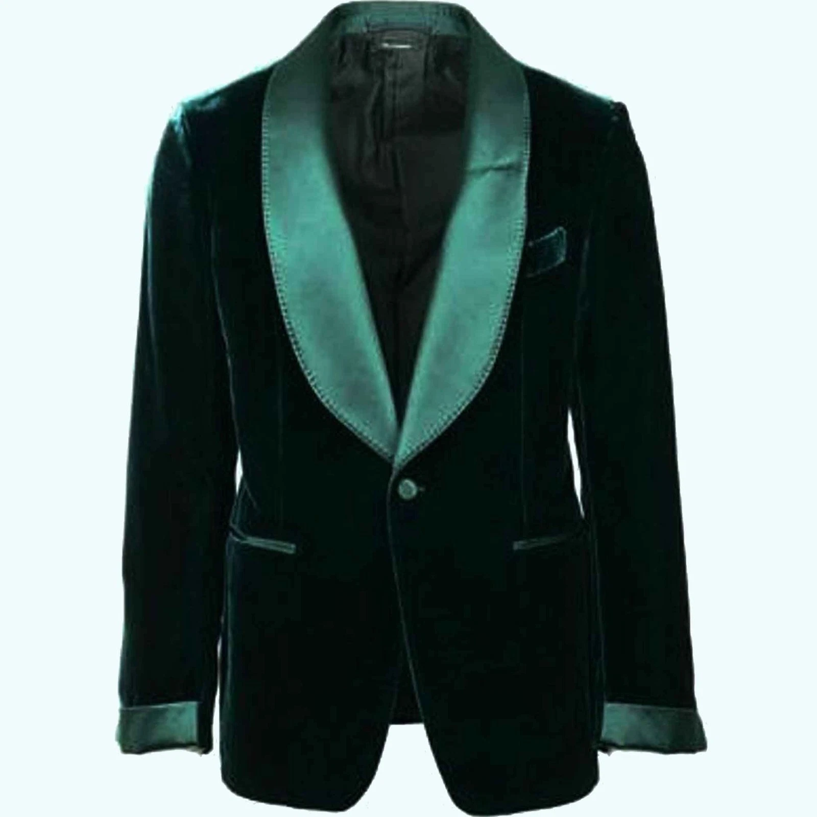 Men's Green Velvet Stylish Party Wear Luxury Dinner Blazer