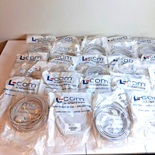 L-Com CSMN9MF-25 Deluxe Molded D-Sub Cable DB9 Male / Female 25ft Pack of 28