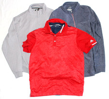 Golf Lot Polo Quarter Zip Pullover Sweater Oak Pointe Men MEDIUM M Blue Red Gray