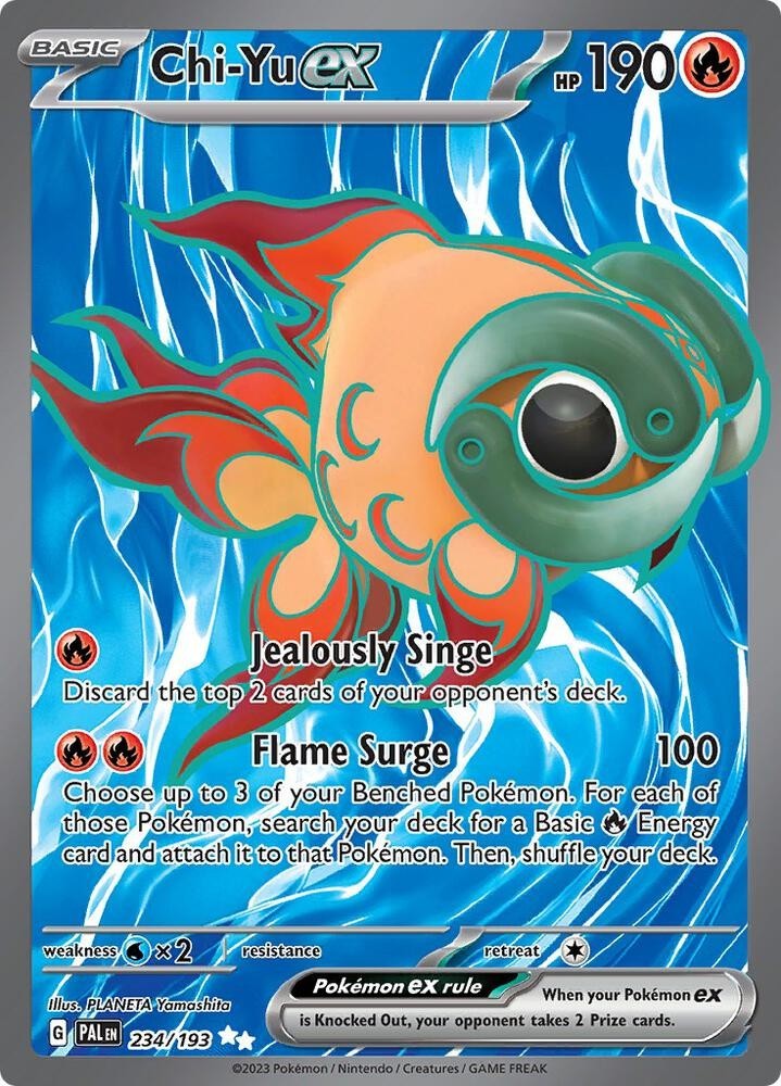 Chi-Yu ex - 234/193 - SV02: Paldea Evolved - Pokemon NM