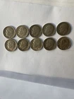 Lot of 10 90% silver 1946 1948  1962  1963 1964 1953 Roosevelt Dimes (pre 1964)