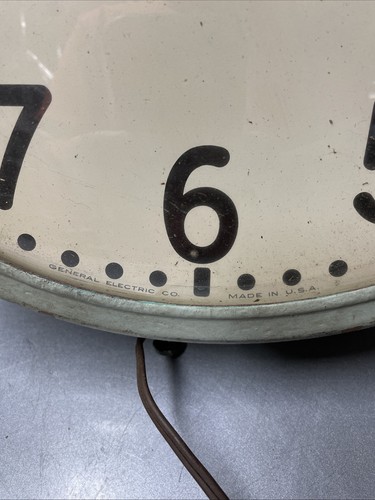 Vintage GE Red Eye Schulwanduhr - General Electric USA 14,5" - Bild 5 von 14
