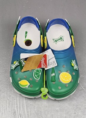 Crocs X Sprite All Terrain Clogs Mens 8 Womens 10 Green 209313-100 NWT