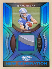 2025 Panini Certified Isaac TeSlaa RC New Generation jersey patch 71/199 Lions
