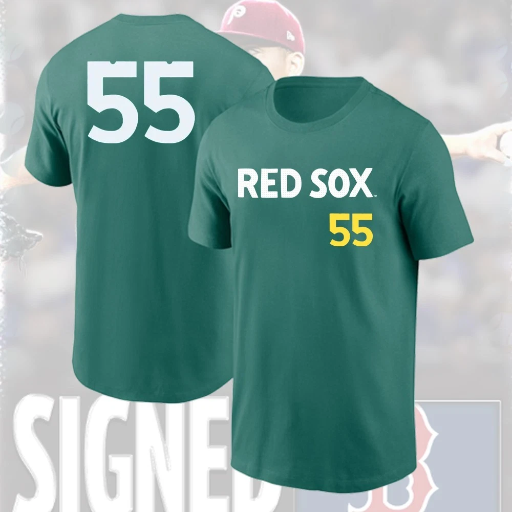 Ranger Suárez Boston Red Sox 2026 Player Name & Number Double Sided T-Shirt