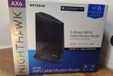 Netgear Nighthawk AX6 AX2700 6-Stream WiFi 6 Cable Modem Router