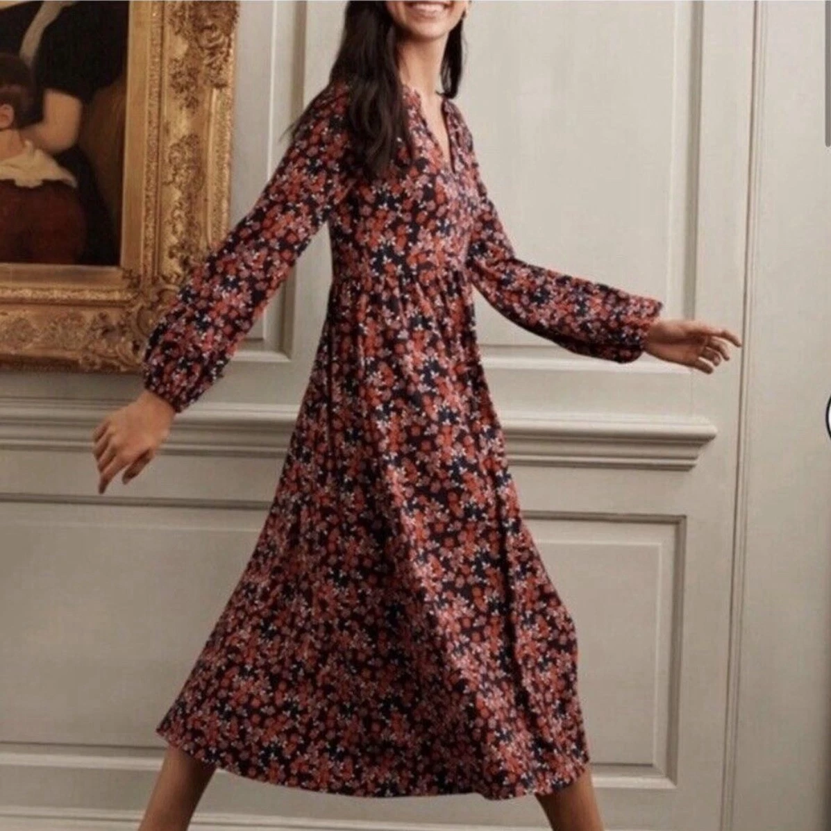 boden willow midi jersey dress Floral Casual for Women for sale icg-eligible