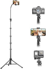 88 Flexible Phone Tripod with 14.95 Gooseneck, Remote and Phone Holder, O...