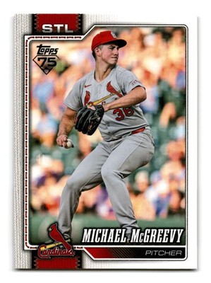 Michael McGreevy 2026 Topps #161 St. Louis Cardinals Centered Gem Mint