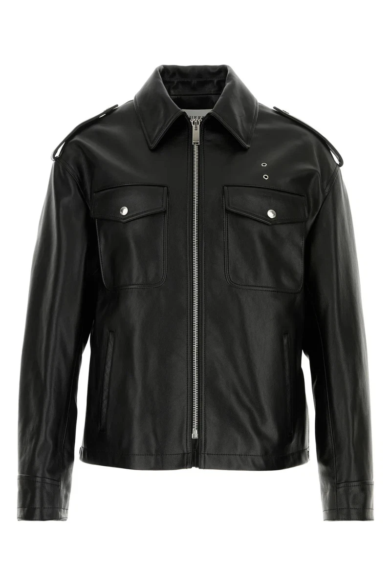 Alexander McQueen Leather Outer Shell Black Coats, Jackets & Vests