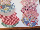 Quilt Ovals  74 Pieces Wedding Ring  Vintage Cotton Feed Sacks Lot — photo 6