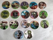Lot Of 17 Plants Vs Zombies TAZOS Sabritas Pogs Mexico RARE