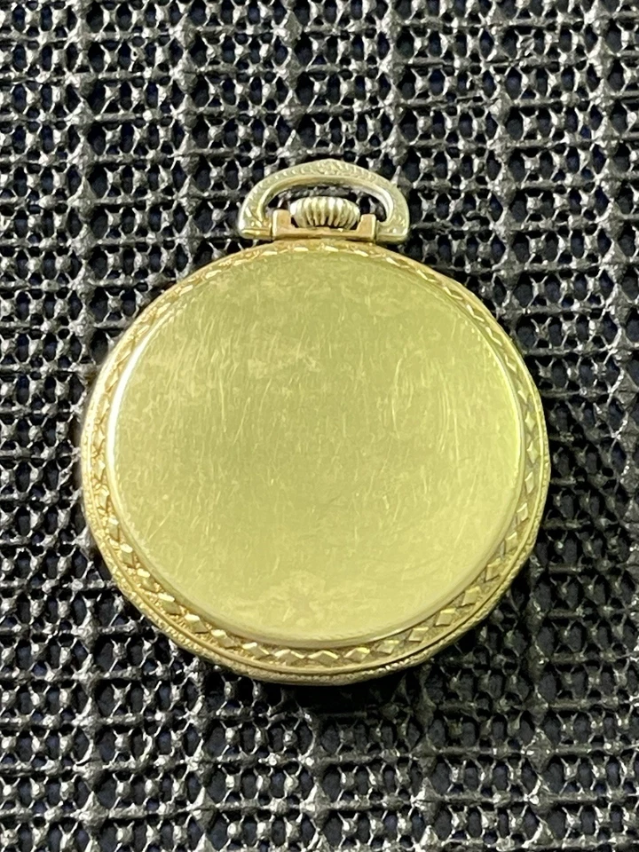 Reloj Bolsillo 1913 Elgin Modelo 3 12s 15j Esfera Dorada Para Reparación Foto 4 de 4