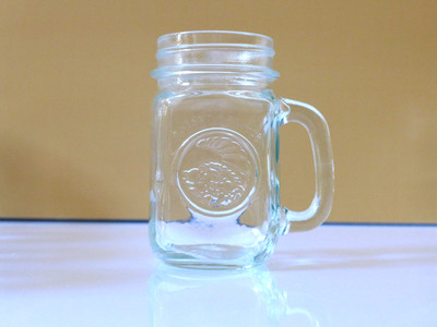 One 8 Oz. Golden Harvest Drinking Jar Glass Mug, 8 mugs available