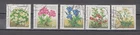 GERMANY  :  1991 - USED  - SCOTT # 1630/34   CPLT. SET - FLOWERS